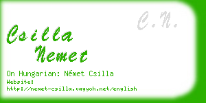 csilla nemet business card